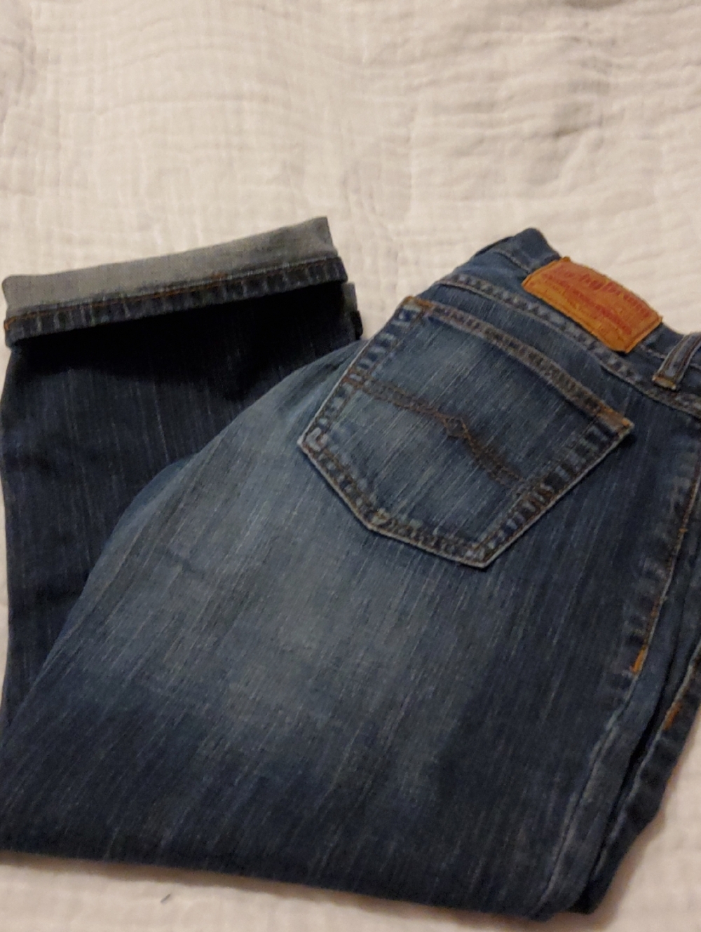 Lucky Brand Womens Cropped Blue Denim Jeans
